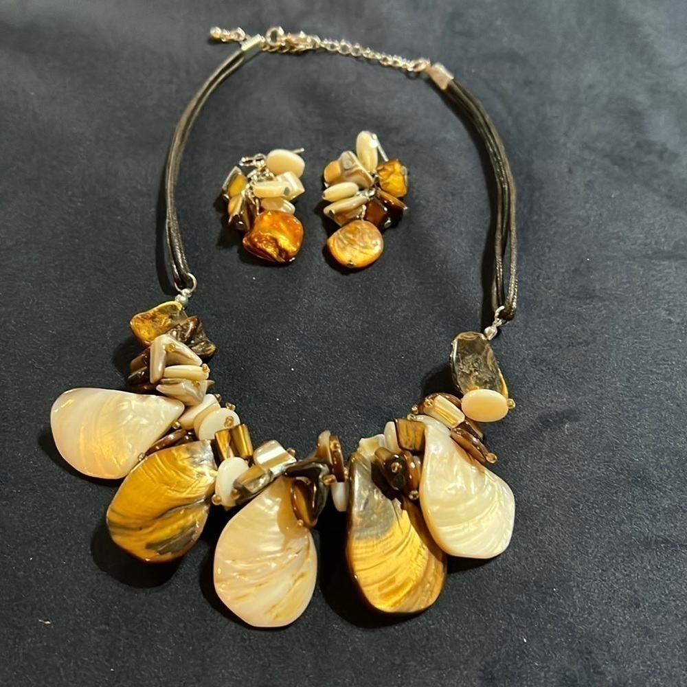 Gorgeous Natural Necklace and Earrings Set